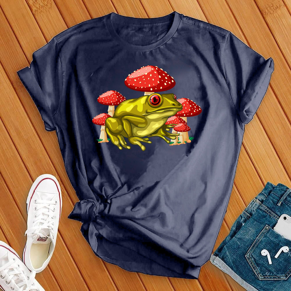 Mushroom Frog T-Shirt T-Shirt Tshirts.com Heather Navy S 