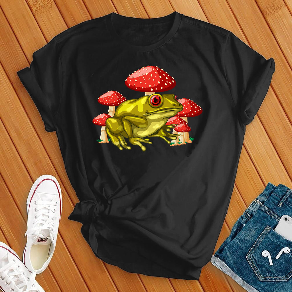 Mushroom Frog T-Shirt T-Shirt Tshirts.com Black S 