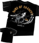 Sons of Anarchy Two Sided SOA Charging Grim Reap T-shirt Image