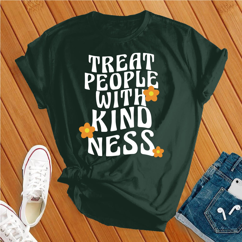 Treat People With Kindness Retro T-Shirt T-Shirt tshirts.com Forest S 