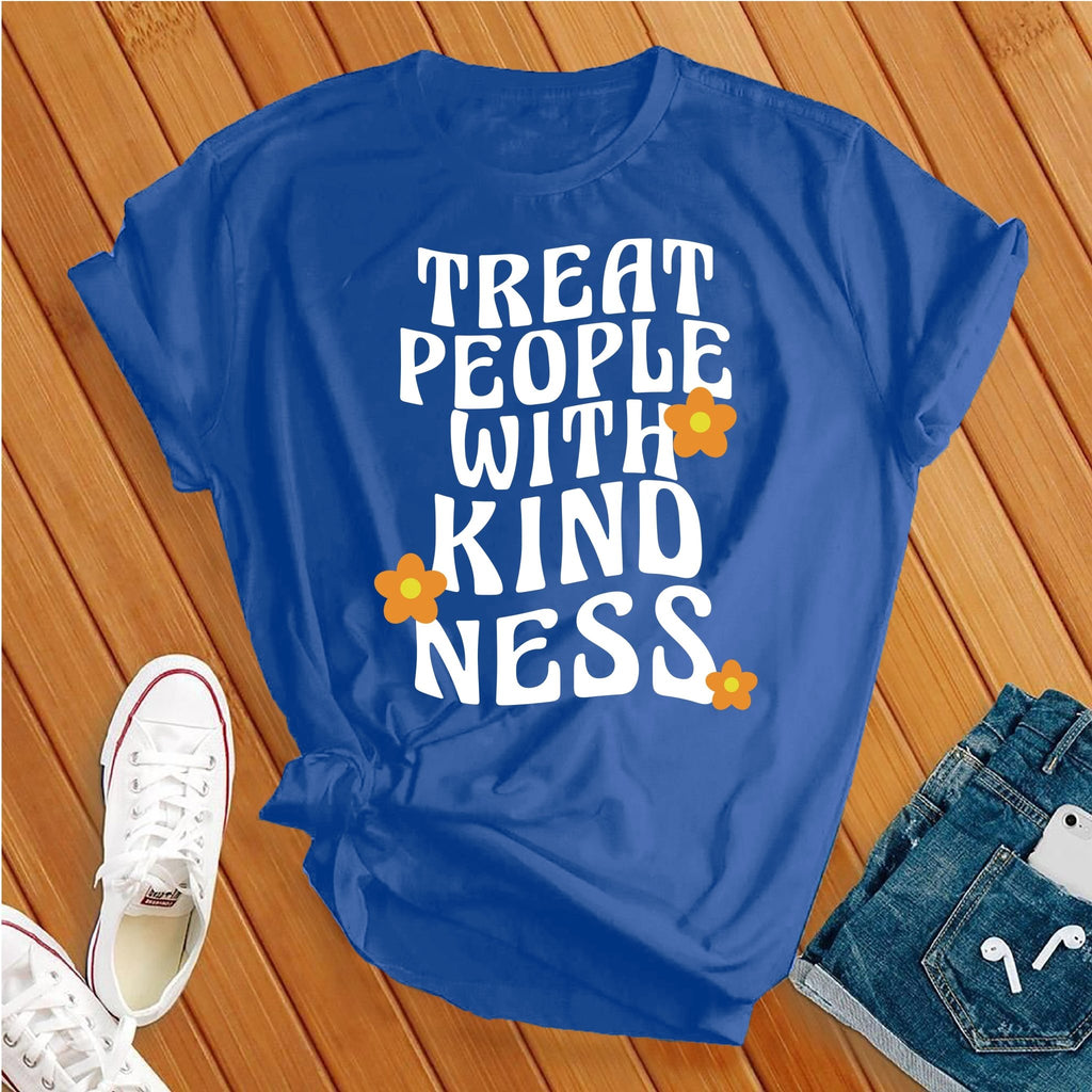 Treat People With Kindness Retro T-Shirt T-Shirt tshirts.com True Royal S 