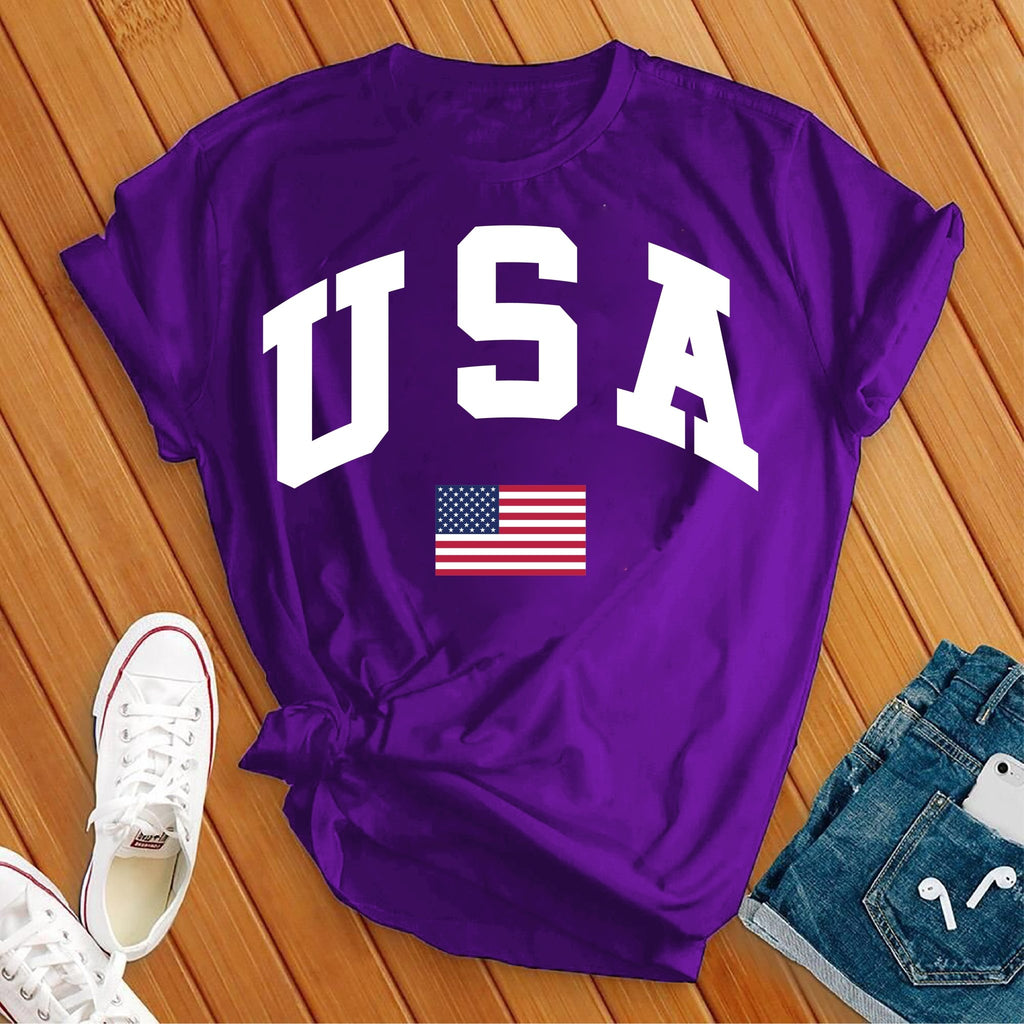 USA Comfortable T-Shirt T-Shirt tshirts.com Team Purple S 