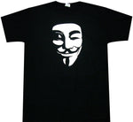 V for Vendetta White Mask Guy Fawkes T-shirt Image
