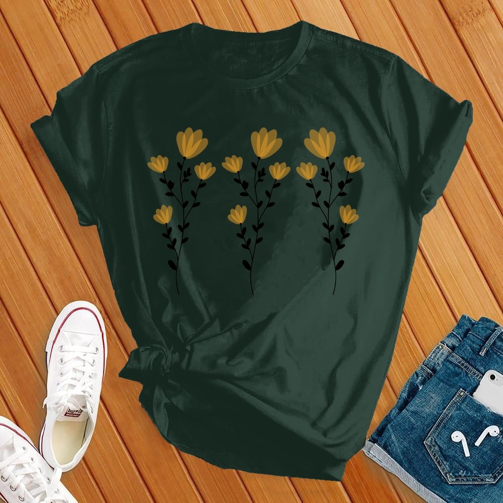 Yellow Flowers T-Shirt T-Shirt Tshirts.com Forest S 
