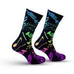 Colorful Music Notes Socks Image