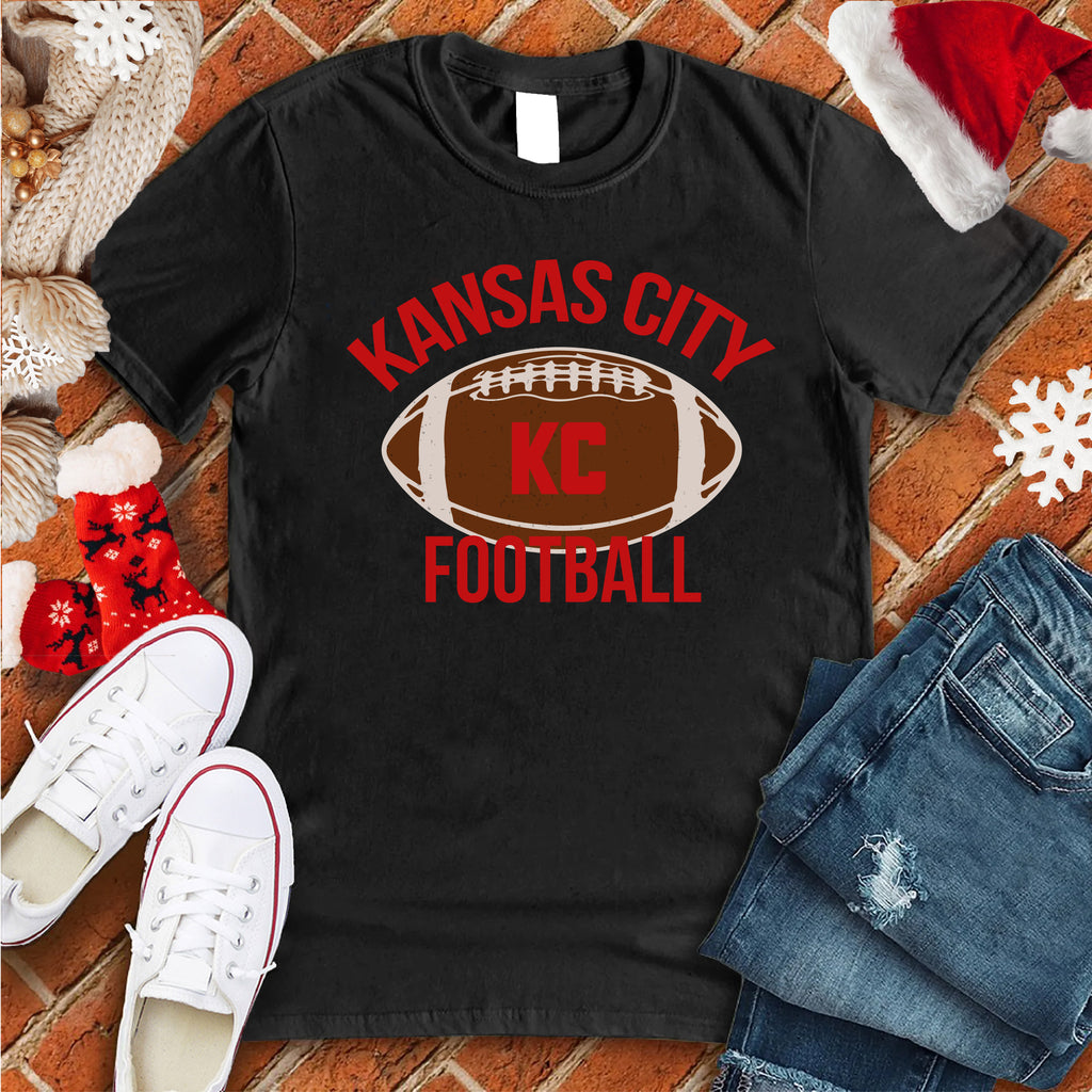Kansas City Football T-Shirt T-Shirt Tshirts.com Black S 