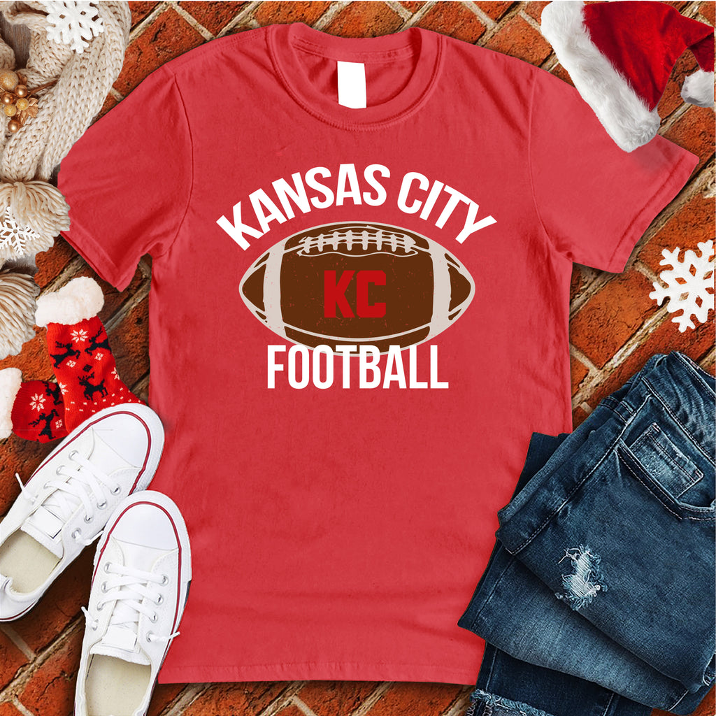 Kansas City Football T-Shirt T-Shirt Tshirts.com Red S 