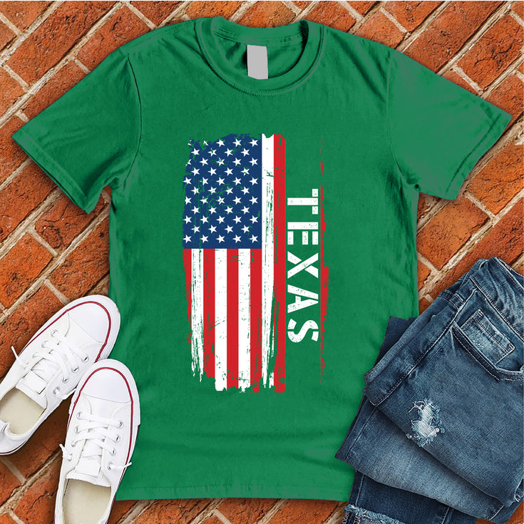 Texas Flag Varsity Type T-Shirt Image