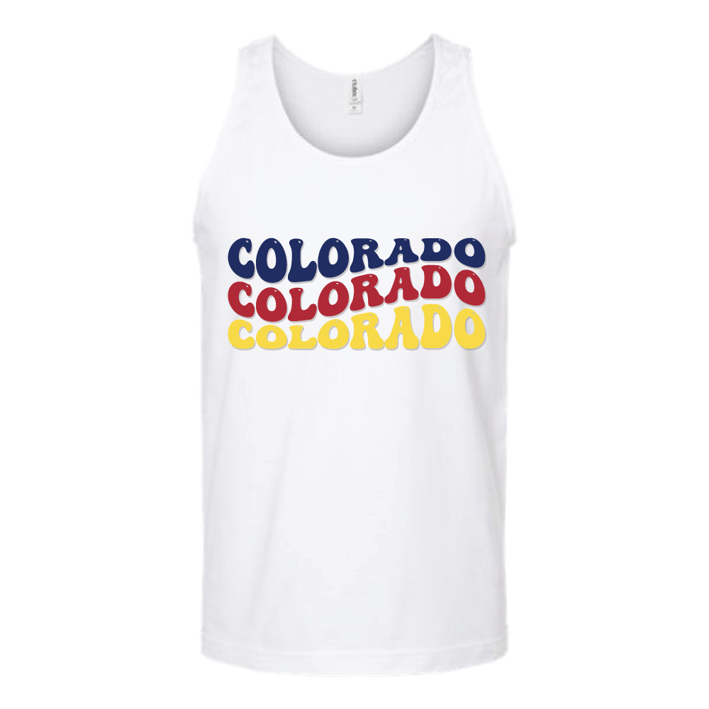 Colorado Word Art Unisex Tank Top Tank Top tshirts.com White S 