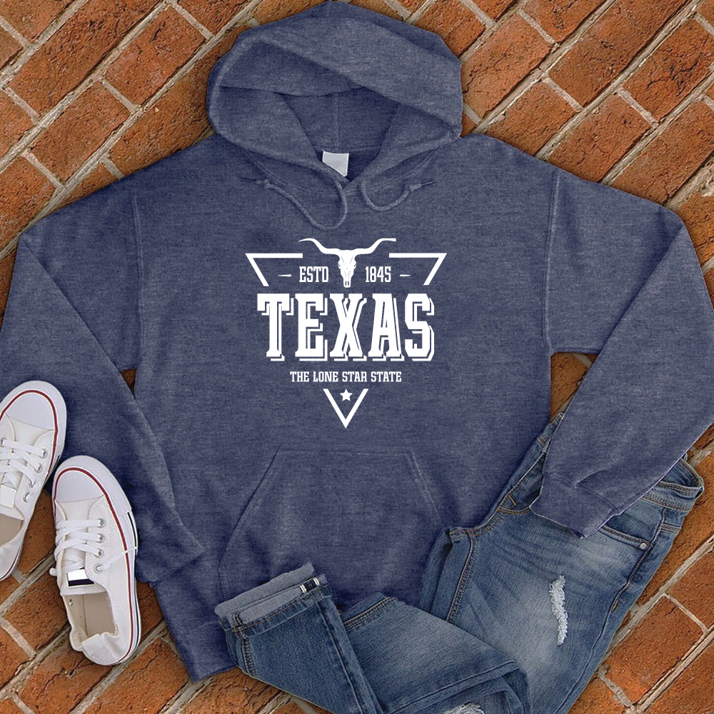Texas Vintage Lone Star Hoodie Hoodie tshirts.com Classic Navy Heather S 