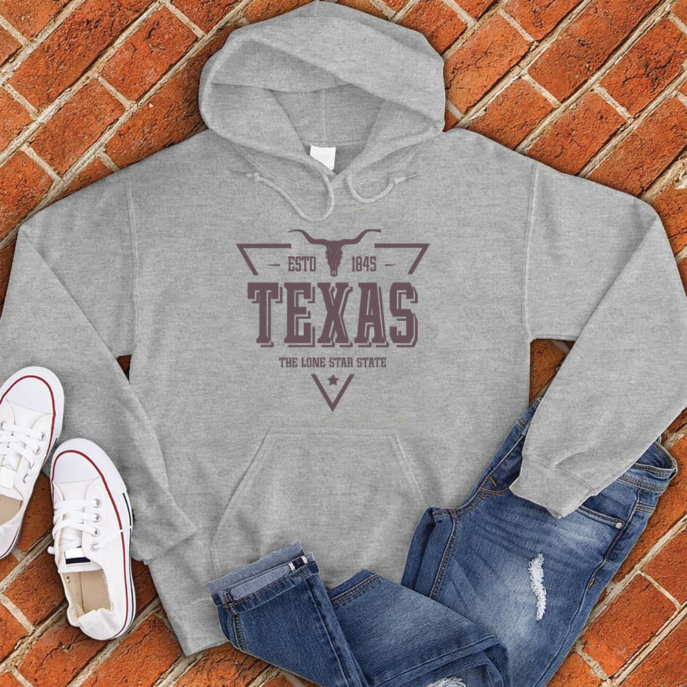 Texas Vintage Lone Star Hoodie Hoodie tshirts.com Grey Heather S 