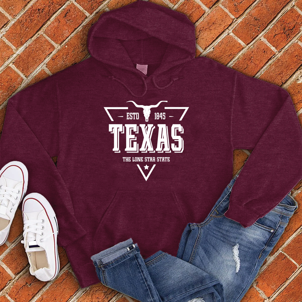 Texas Vintage Lone Star Hoodie Hoodie tshirts.com Maroon S 