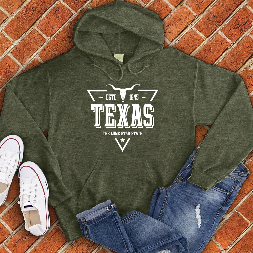Texas Vintage Lone Star Hoodie Hoodie tshirts.com Army S 