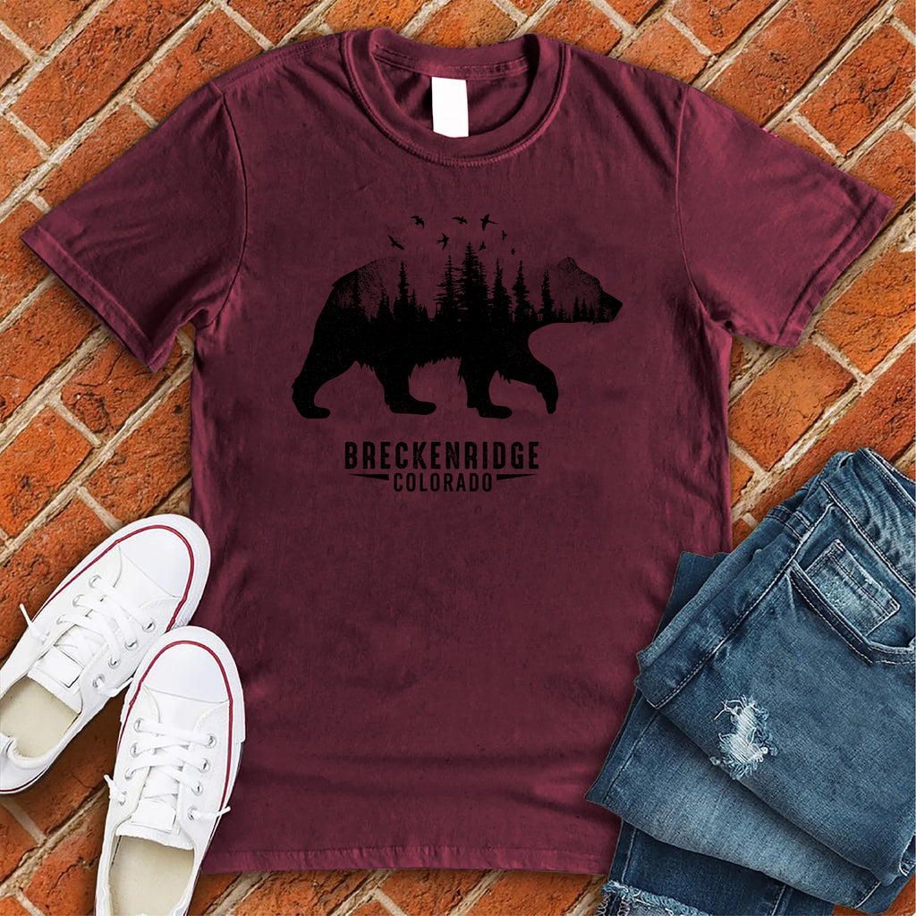 Breckenridge Bear T-Shirt T-Shirt Tshirts.com Maroon S 