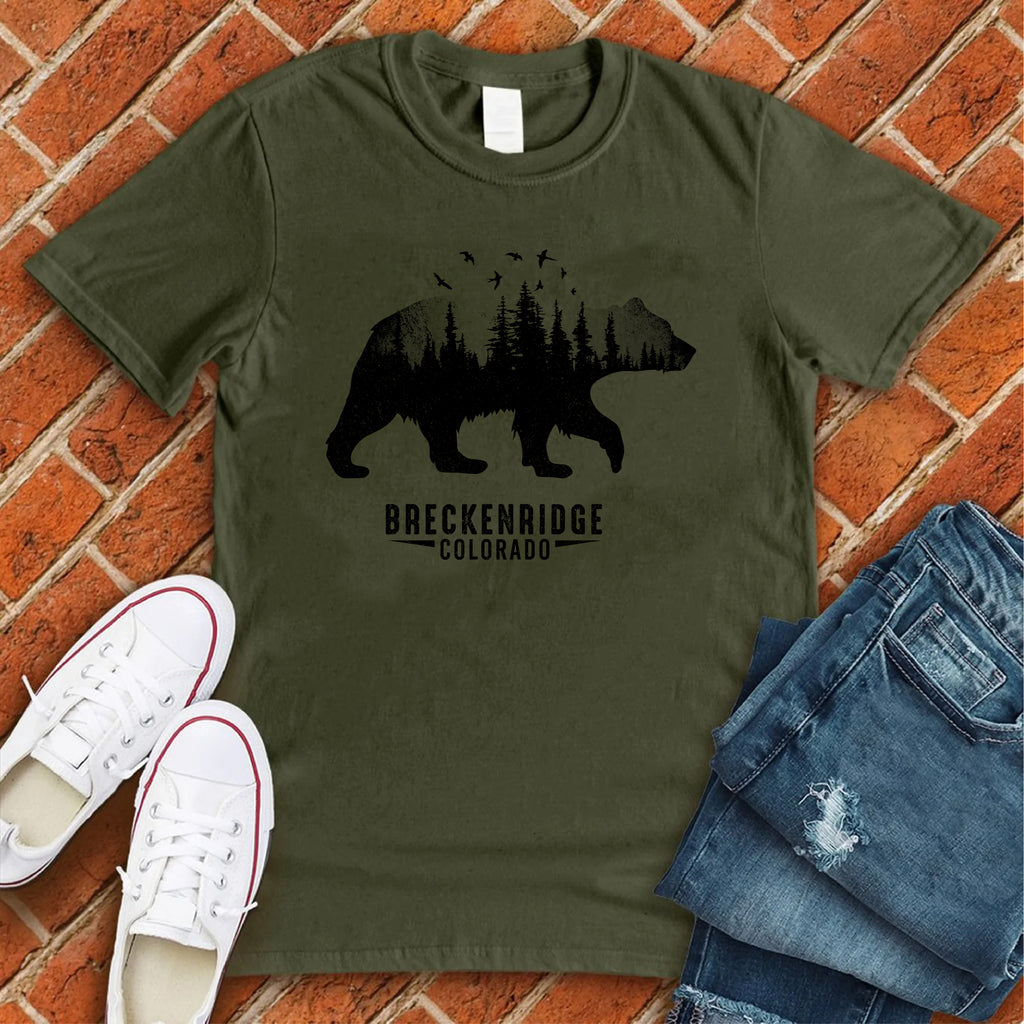 Breckenridge Bear T-Shirt T-Shirt Tshirts.com Military Green S 