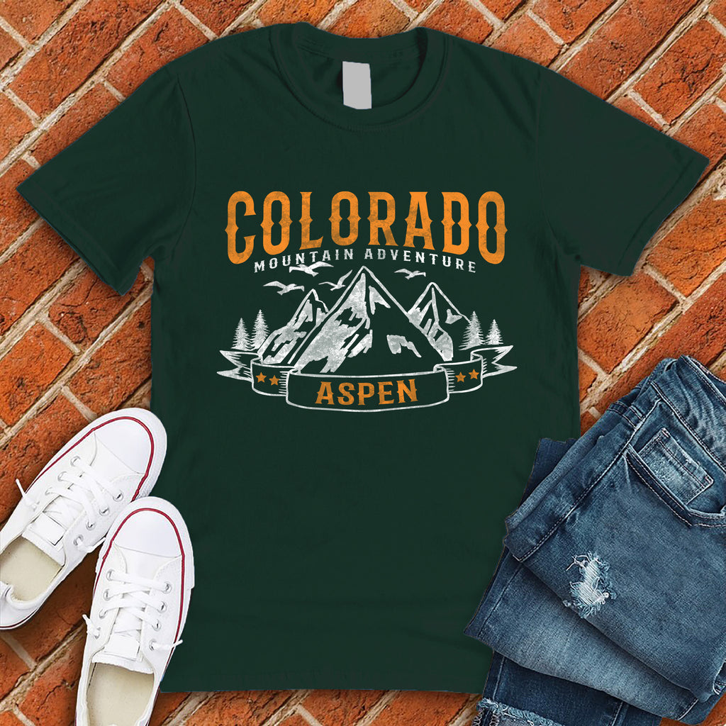 Aspen Mountain Adventure T-Shirt T-Shirt tshirts.com Forest S 