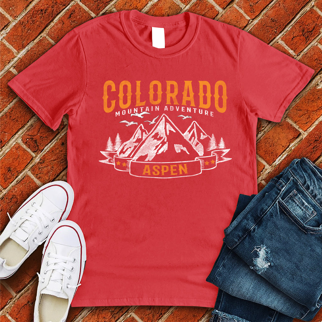 Aspen Mountain Adventure T-Shirt T-Shirt tshirts.com Red S 