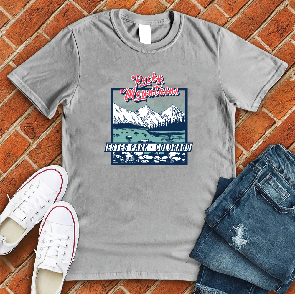 Rocky Mountains Estes Park T-Shirt T-Shirt tshirts.com Athletic Heather S 