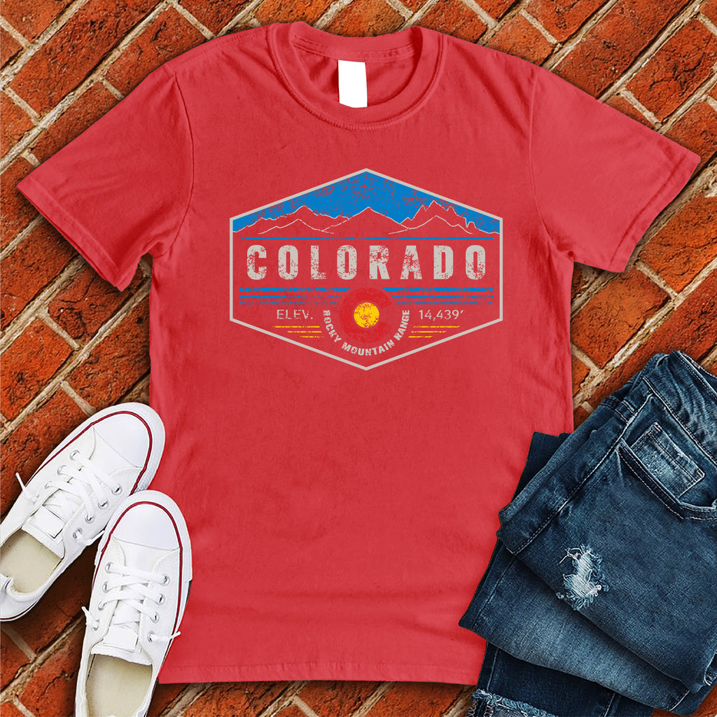 Colorado Hexagon Badge T-Shirt T-Shirt tshirts.com Red S 