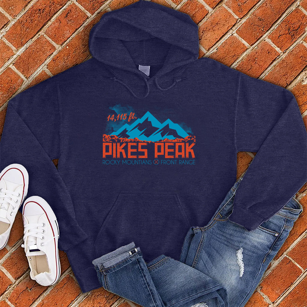 Pikes Peak Mountains Hoodie Hoodie tshirts.com Classic Navy S 