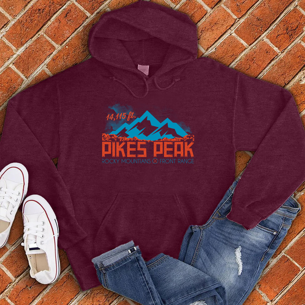 Pikes Peak Mountains Hoodie Hoodie tshirts.com Maroon S 