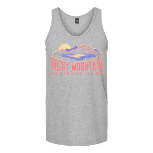 Coral Rocky Mountains Unisex Tank Top Tank Top tshirts.com Heather Grey S 
