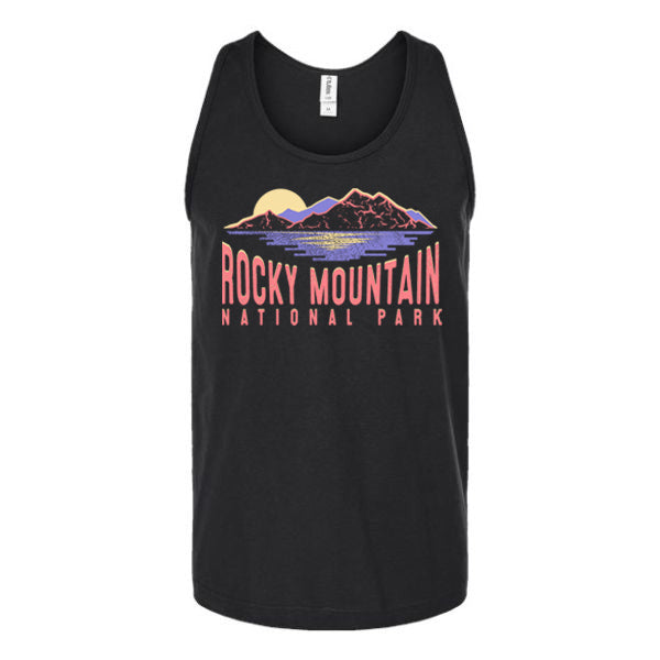 Coral Rocky Mountains Unisex Tank Top Tank Top tshirts.com Black S 