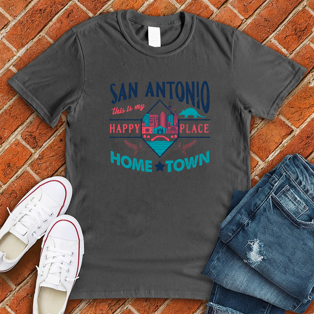 San Antonio Home Town T-Shirt T-Shirt tshirts.com Asphalt S 