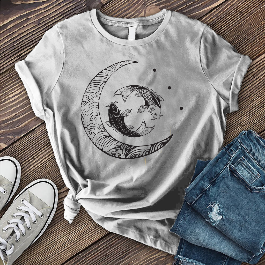 Moon and Pisces T-Shirt T-Shirt tshirts.com Solid Athletic Grey S 
