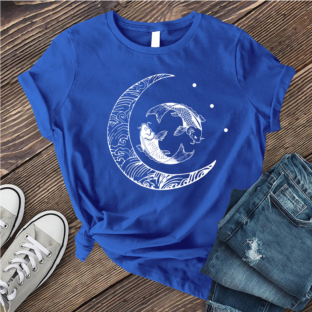 Moon and Pisces T-Shirt T-Shirt tshirts.com True Royal S 