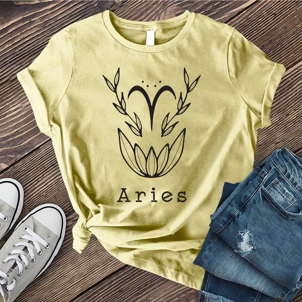 Aries Lotus T-Shirt T-Shirt tshirts.com Heather French Vanilla S 