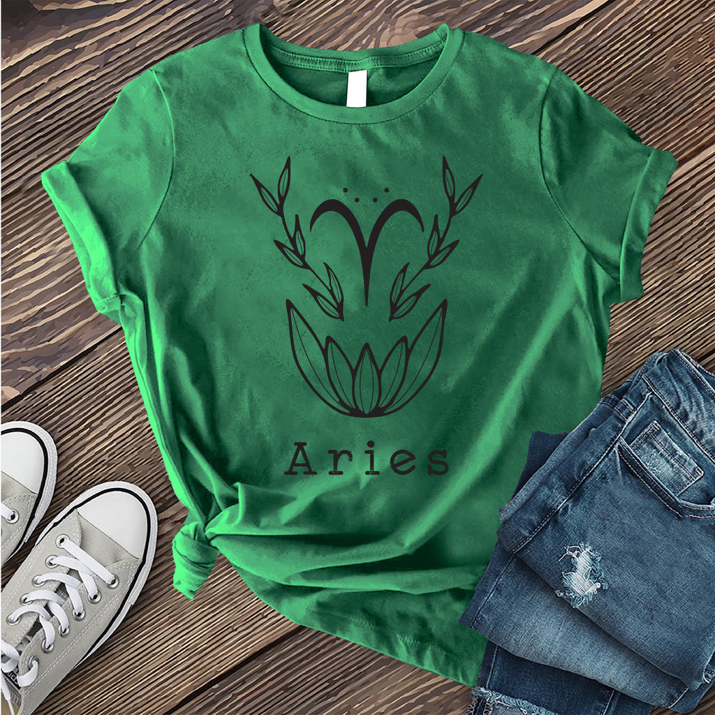 Aries Lotus T-Shirt T-Shirt tshirts.com Heather Kelly S 