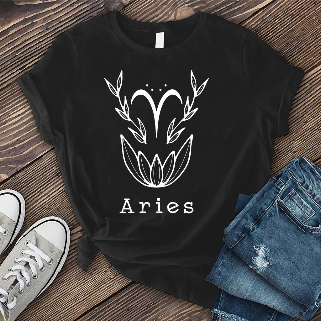 Aries Lotus T-Shirt T-Shirt tshirts.com Black S 