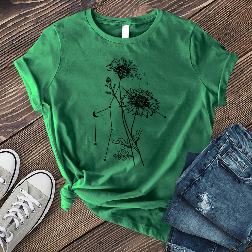 Gemini Constellation and Daisy T-Shirt T-Shirt Tshirts.com Heather Kelly S 