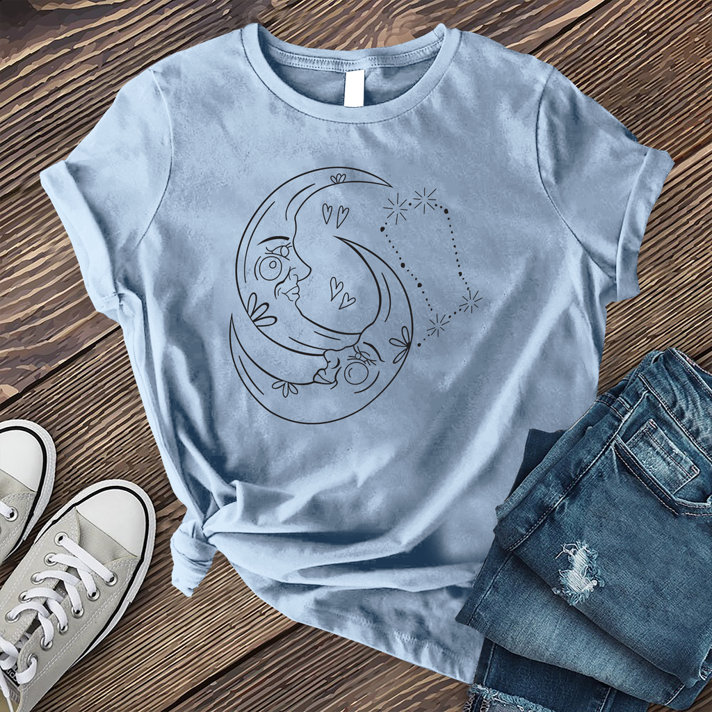 Gemini Constellation Twin Moons T-Shirt T-Shirt Tshirts.com Baby Blue S 