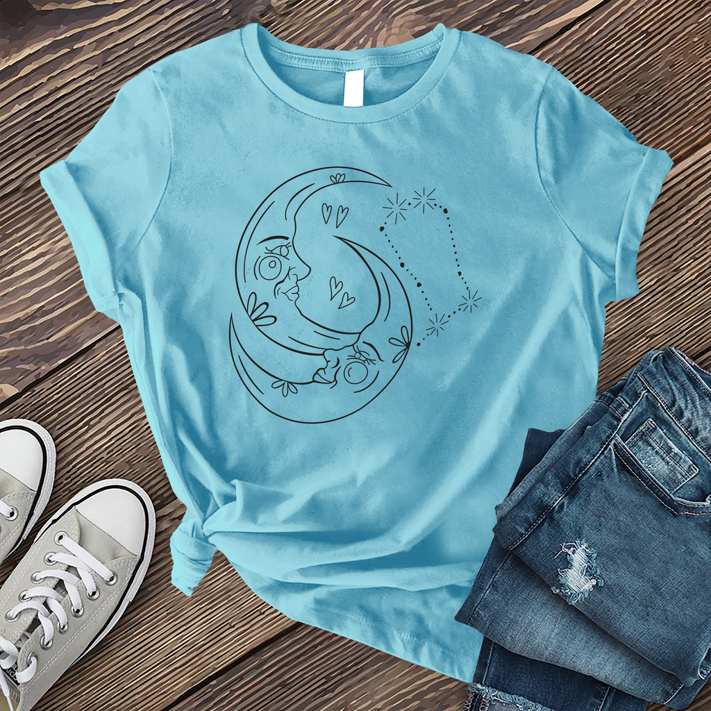 Gemini Constellation Twin Moons T-Shirt T-Shirt Tshirts.com Turquoise S 