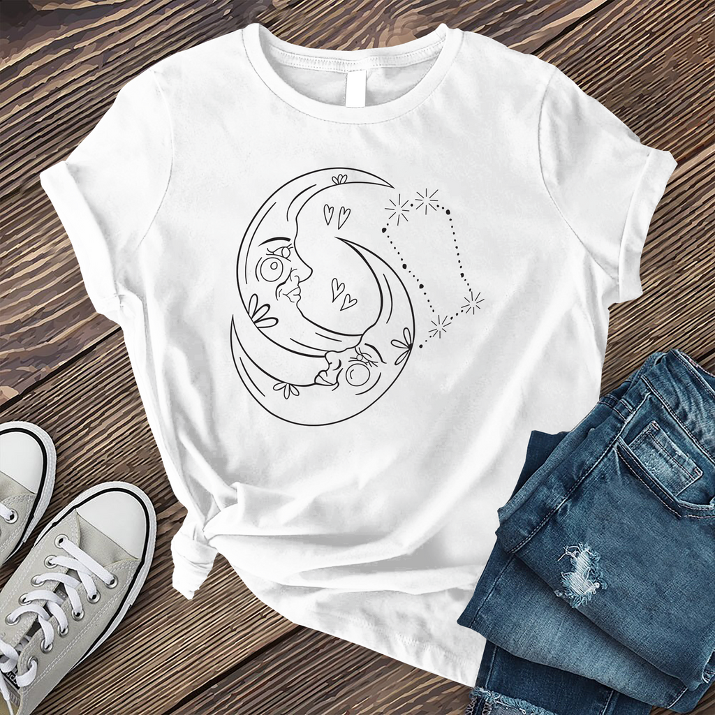 Gemini Constellation Twin Moons T-Shirt T-Shirt Tshirts.com White S 