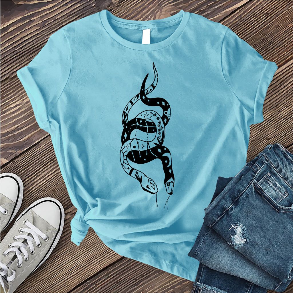 Gemini Snakes T-Shirt T-Shirt Tshirts.com Turquoise S 