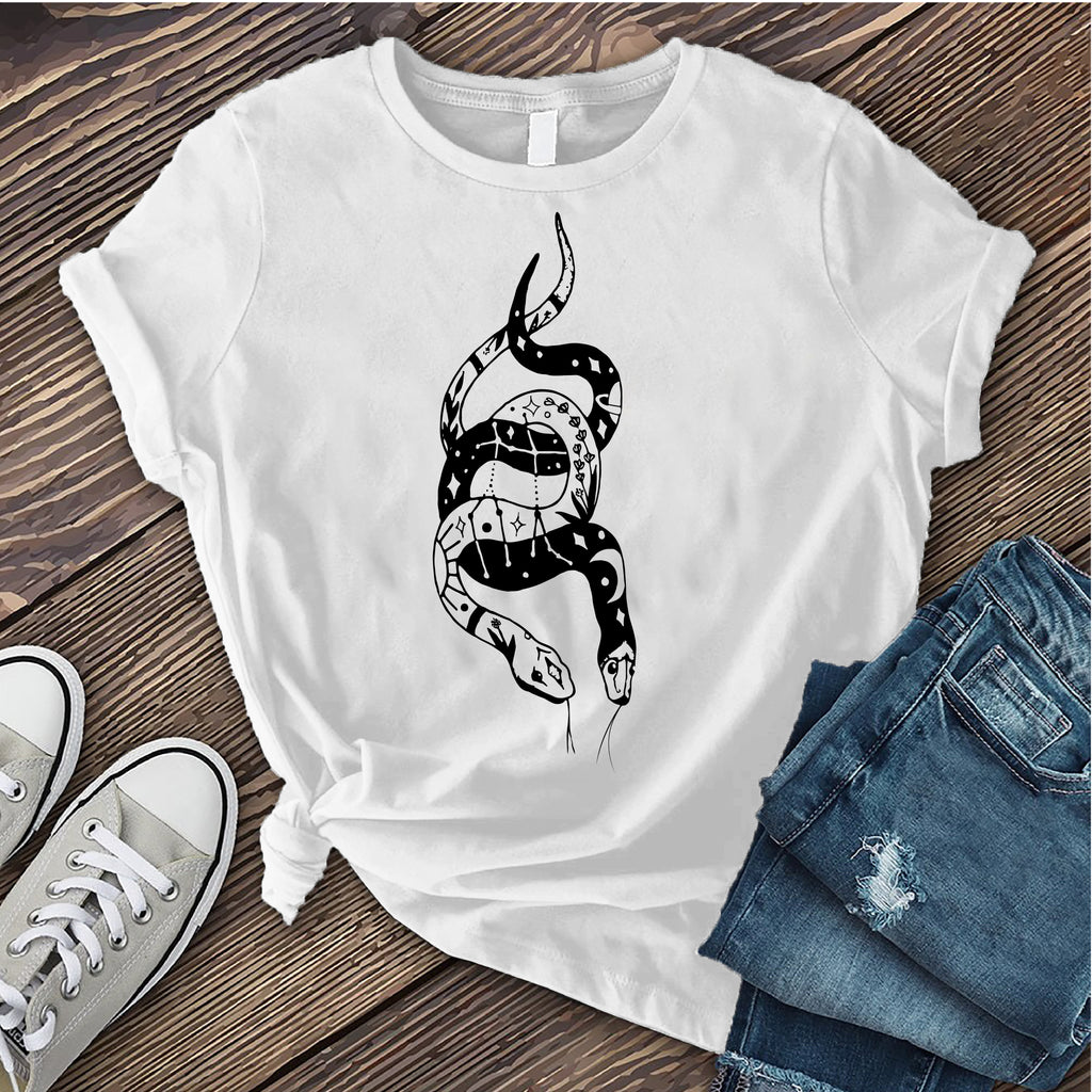 Gemini Snakes T-Shirt T-Shirt Tshirts.com White S 