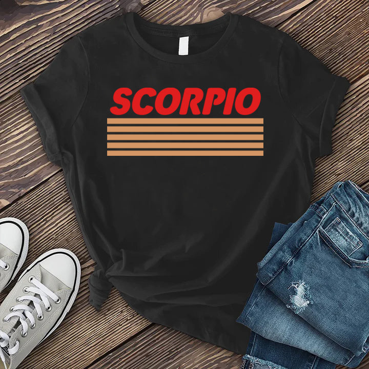 Scorpio Retro T-Shirt T-Shirt Tshirts.com Black S 
