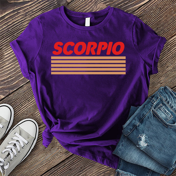 Scorpio Retro T-Shirt T-Shirt Tshirts.com Team Purple S 