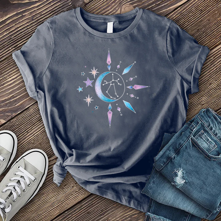 Sagittarius Moon Constellation T-Shirt T-Shirt Tshirts.com Heather Navy S 