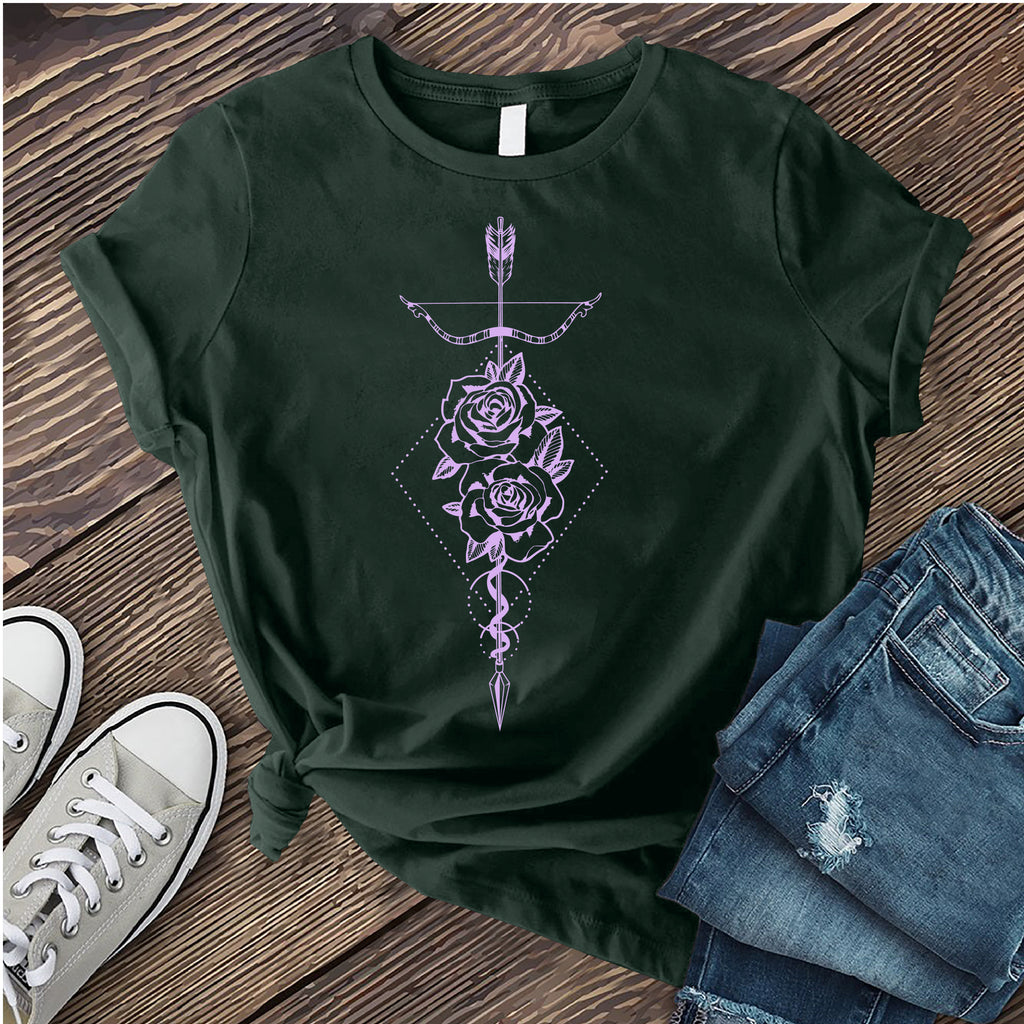 Sagittarius Rose Arrow T-Shirt T-Shirt tshirts.com Forest S 