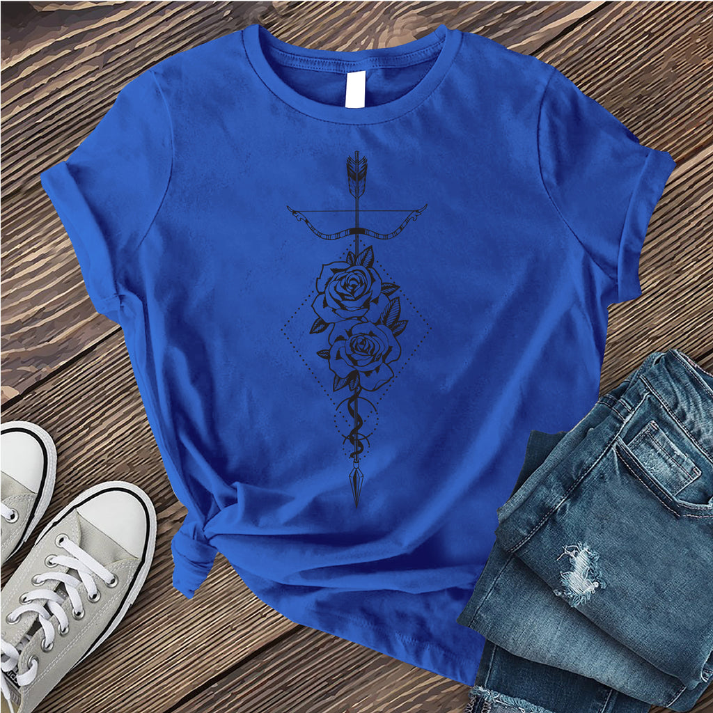 Sagittarius Rose Arrow T-Shirt T-Shirt tshirts.com True Royal S 