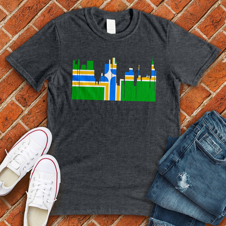 Portland Skyline Flag T-Shirt Image