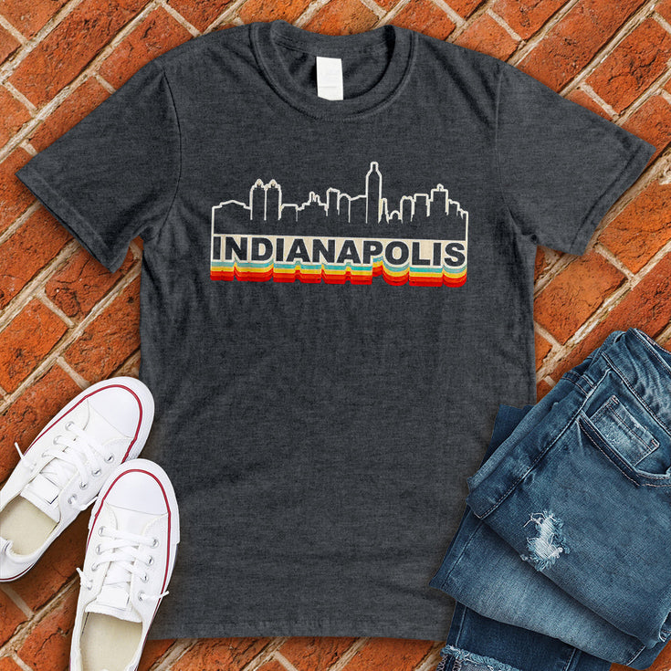Retro Indianapolis Skyline T-Shirt Image
