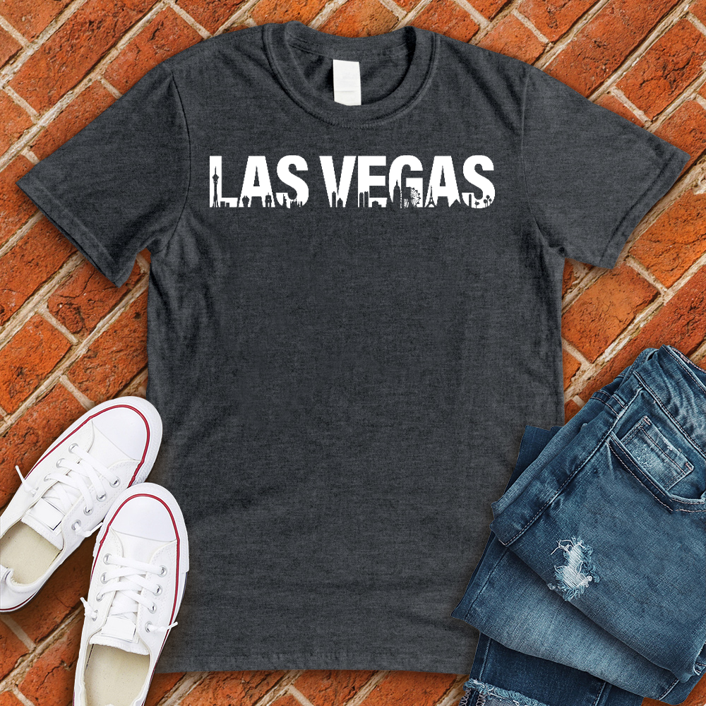 Las Vegas Skyline Alternate T-Shirt T-Shirt tshirts.com Dark Grey Heather L 