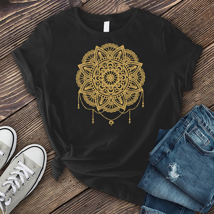 Golden Mandala Chain T-Shirt Image