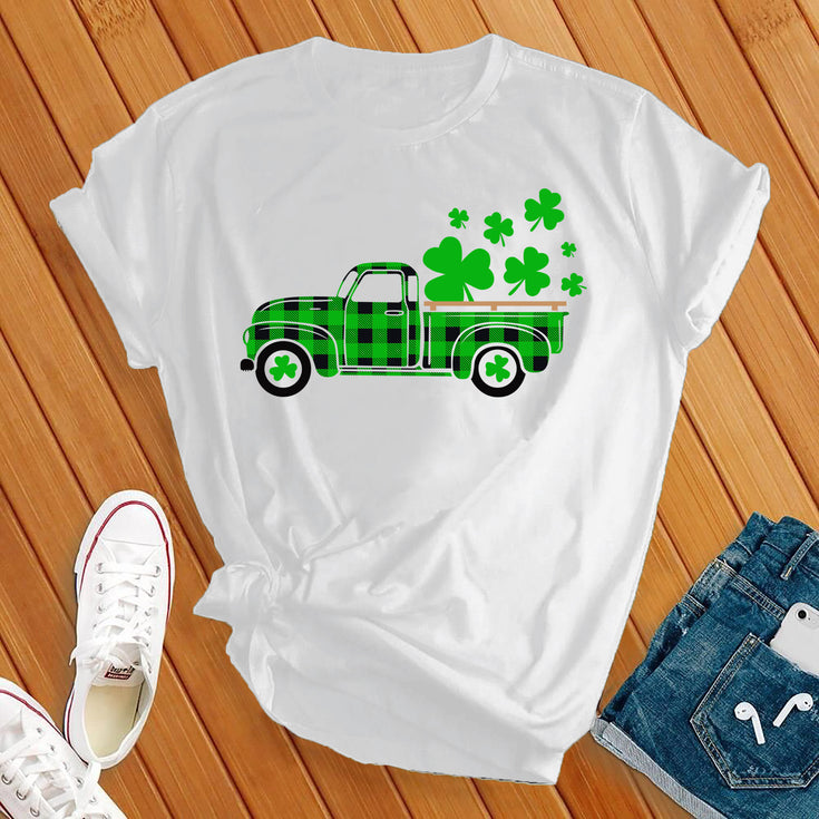 Clover Plaid Truck T-Shirt Image
