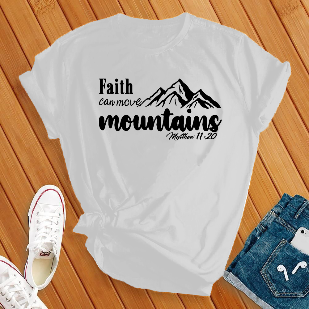Faith Can Move, Bible Verse T-Shirt T-Shirt tshirts.com White S 